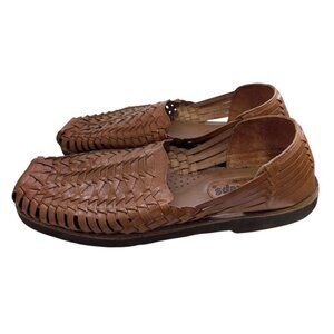 Sunsteps Hand-Woven Leather Huarache Sandals Brown Mens Size 9.5